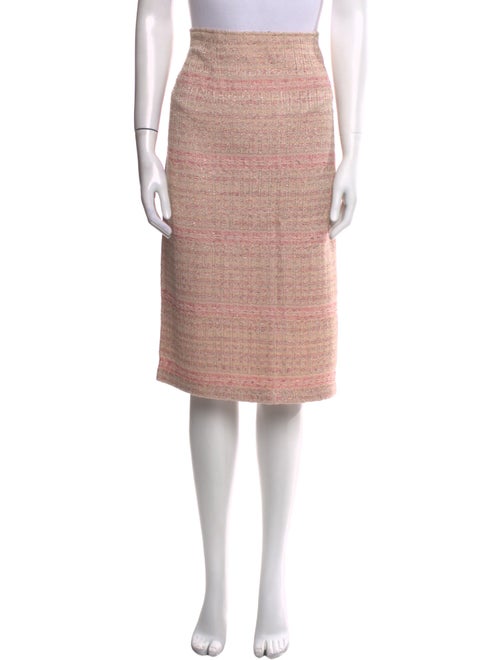 St. John Tweed Pattern Knee-Length Skirt
