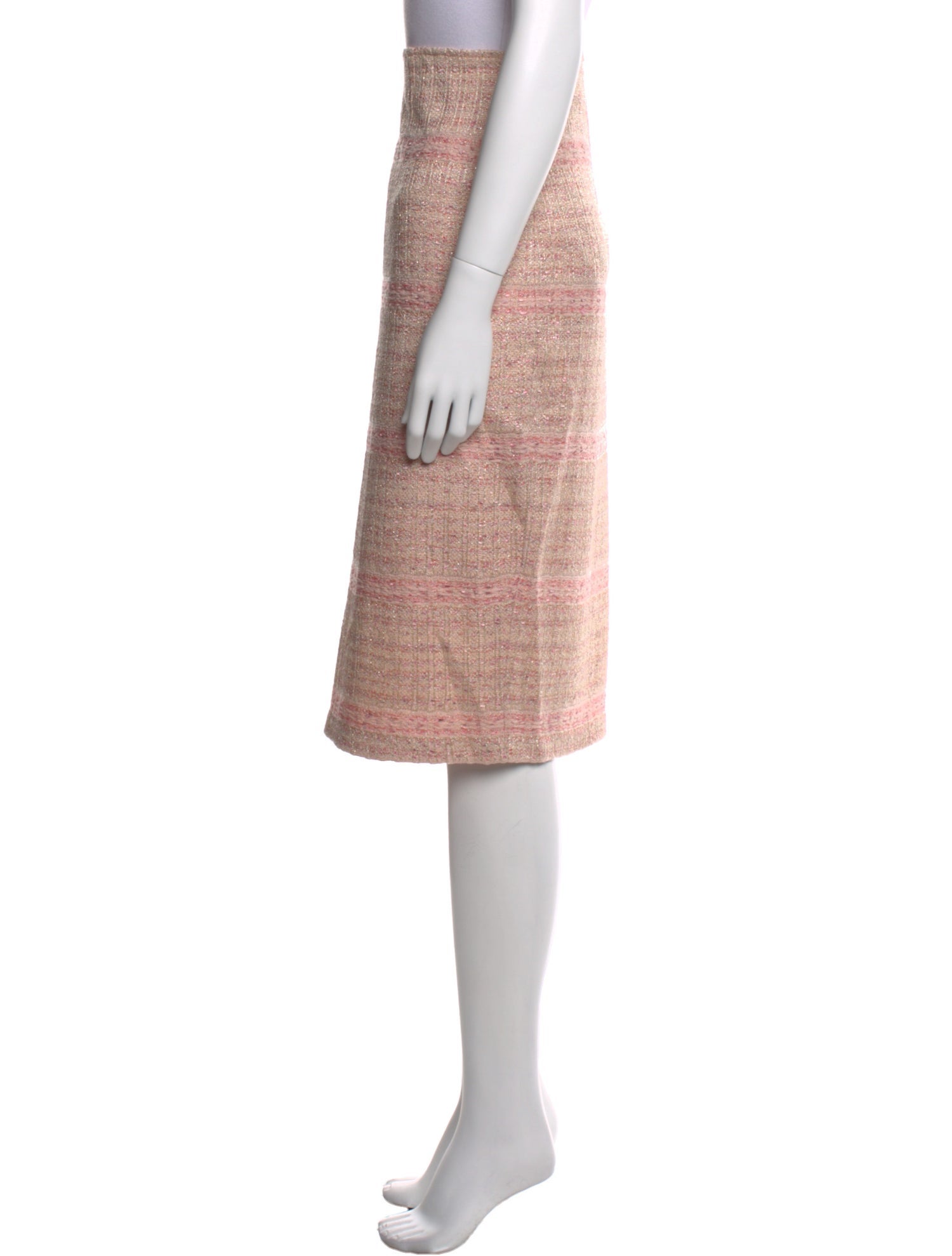 St. John Tweed Pattern Knee-Length Skirt