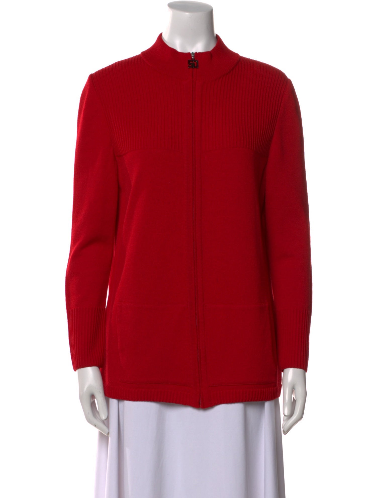 St. John Wool Mock Neck Sweater