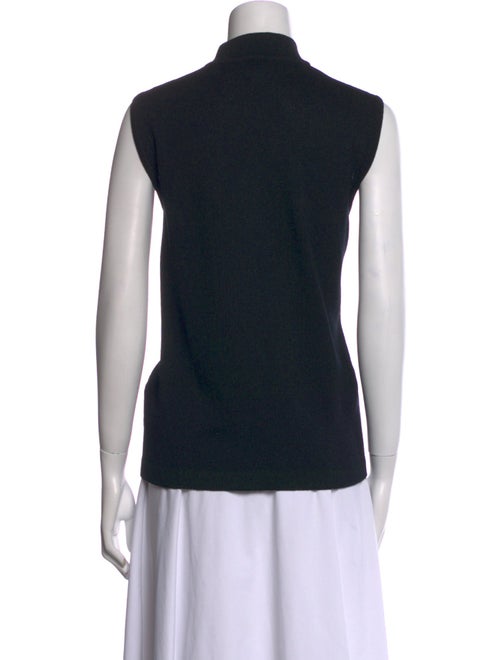 St. John Wool Mock Neck Top