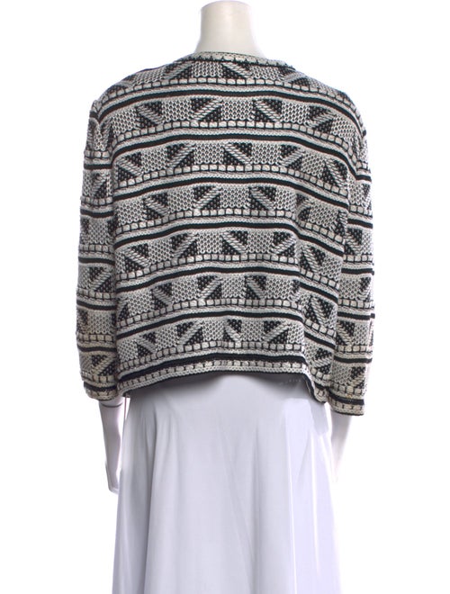 St. John Printed Scoop Neck Sweater