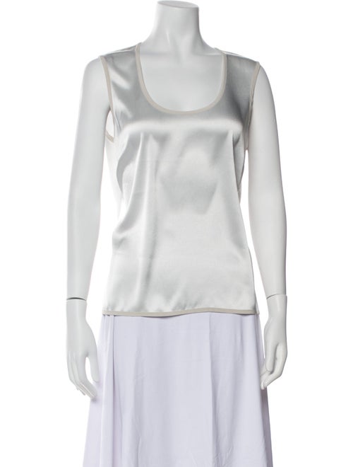 St. John Silk Scoop Neck Top