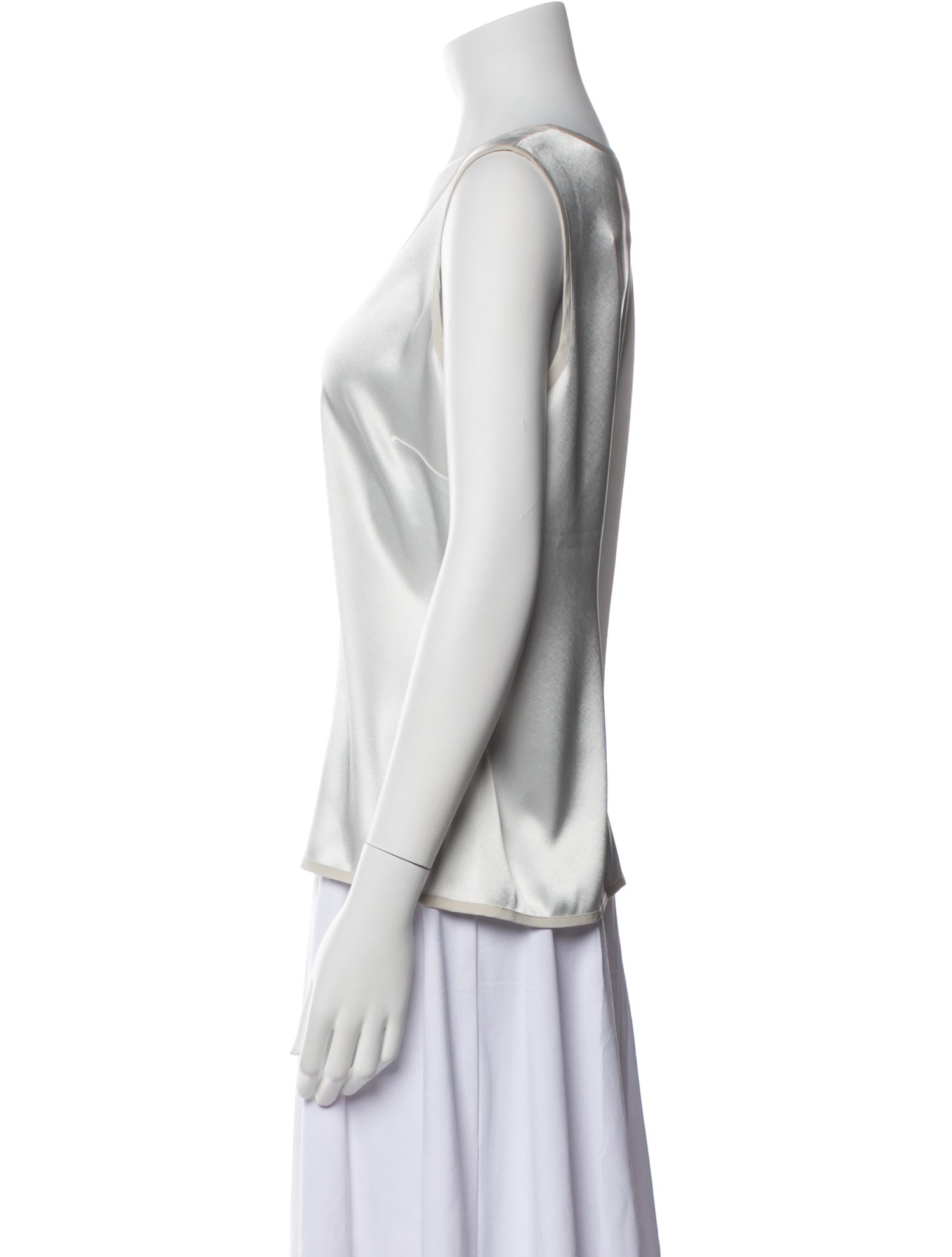 St. John Silk Scoop Neck Top