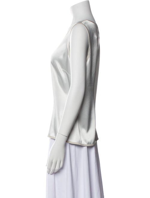 St. John Silk Scoop Neck Top