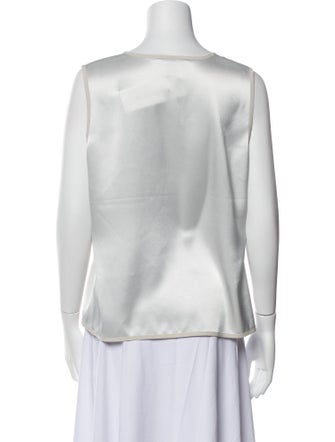 St. John Silk Scoop Neck Top