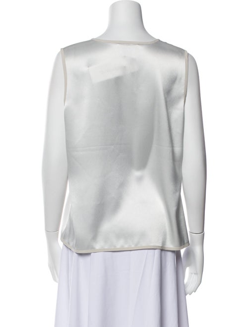 St. John Silk Scoop Neck Top