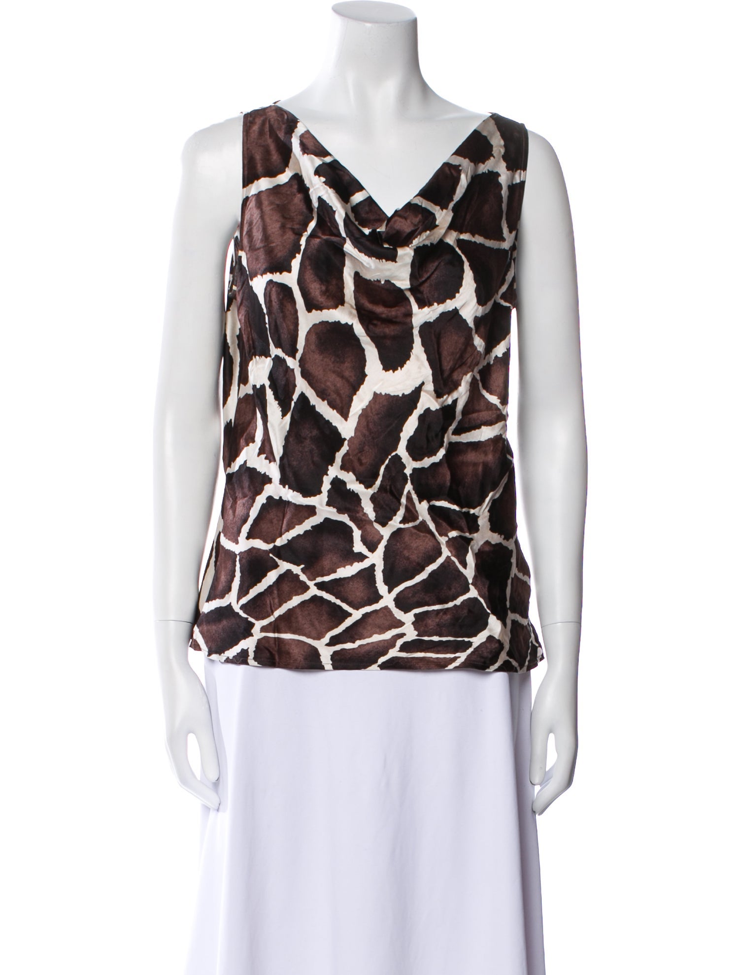 St. John Silk Printed Top