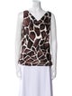 St. John Silk Printed Top