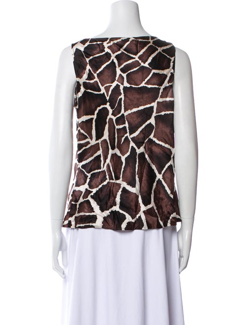 St. John Silk Printed Top