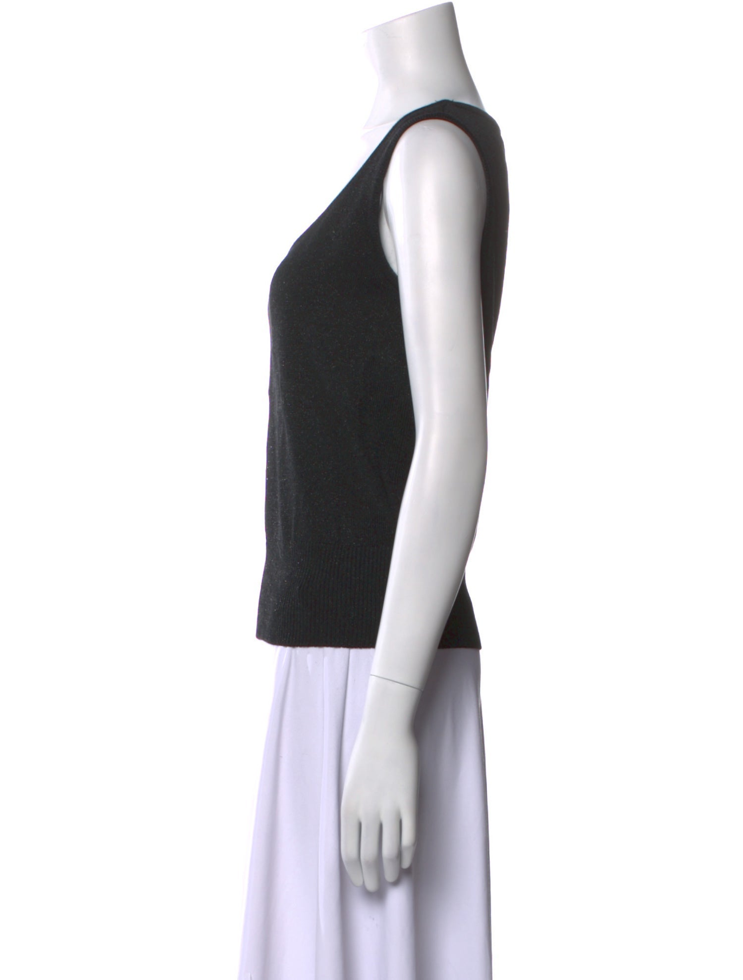 St. John Wool Scoop Neck Top