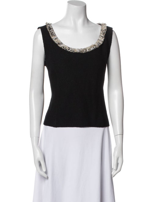 St. John Scoop Neck Sleeveless Top