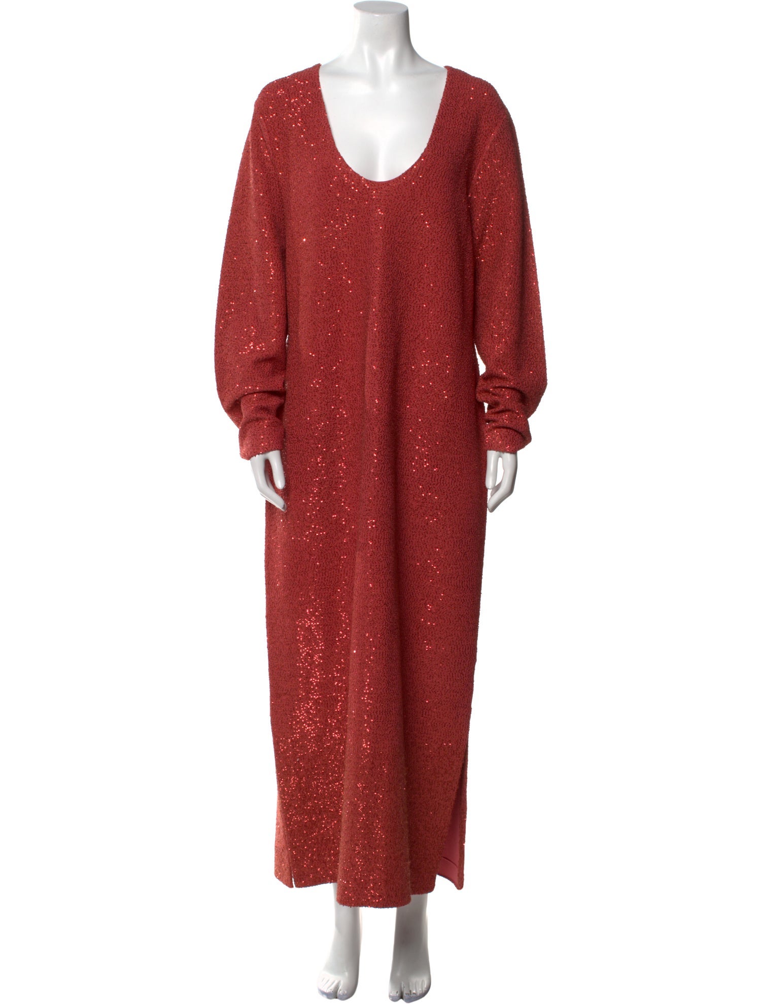 St. John Scoop Neck Long Dress