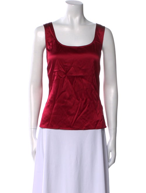 St. John Silk Scoop Neck Top