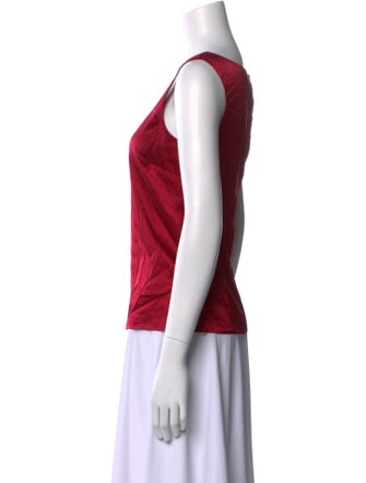 St. John Silk Scoop Neck Top