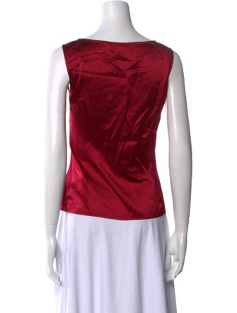 St. John Silk Scoop Neck Top