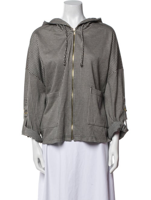St. John Houndstooth Print Jacket