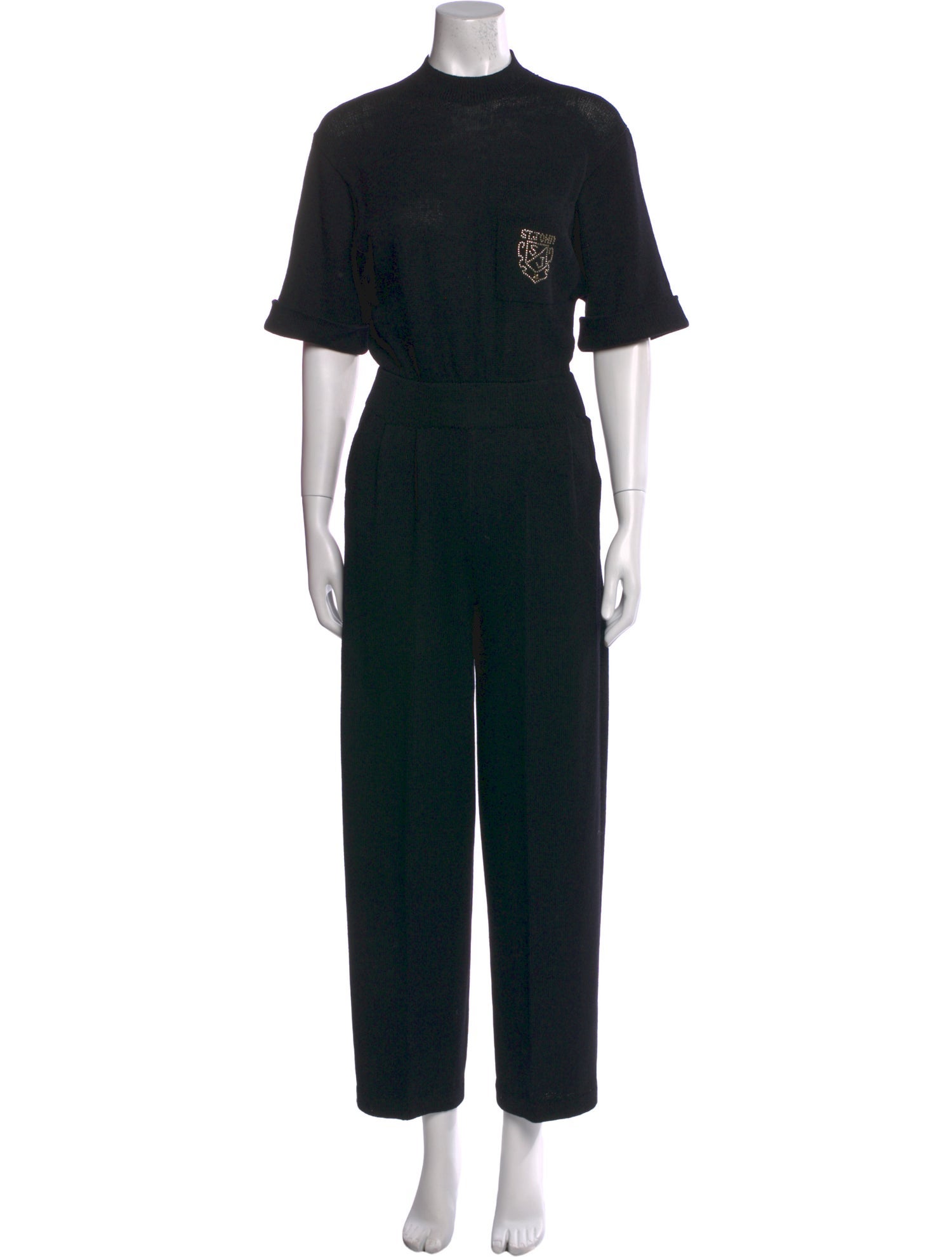 St. John Mock Neck Jumpsuit