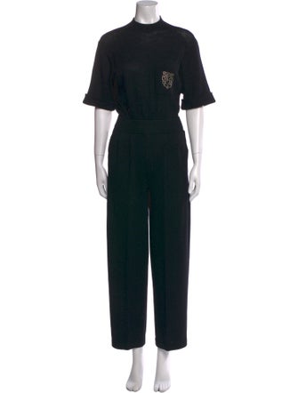 St. John Mock Neck Jumpsuit