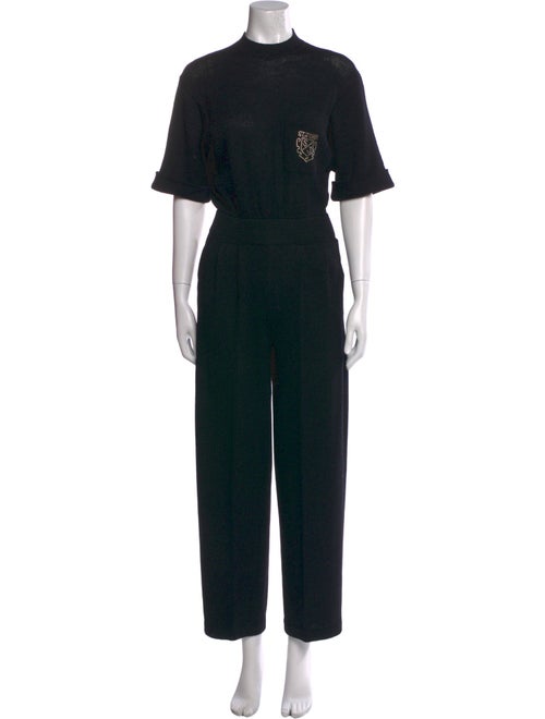St. John Mock Neck Jumpsuit