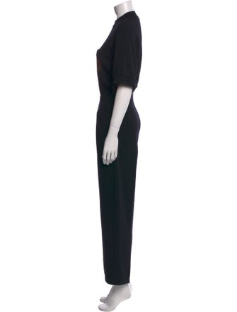 St. John Mock Neck Jumpsuit