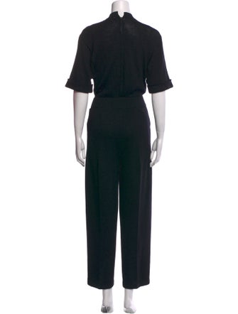 St. John Mock Neck Jumpsuit