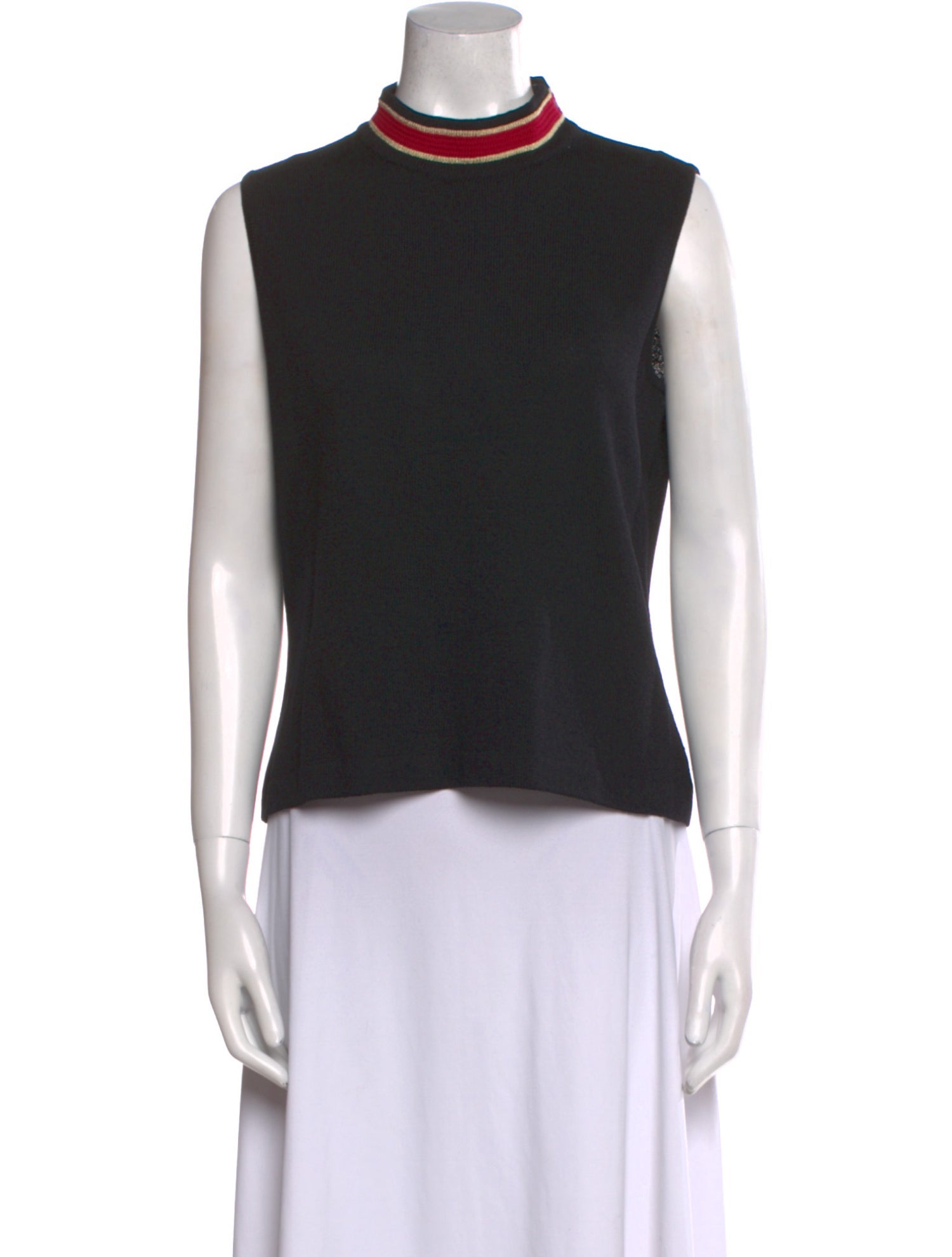 St. John Wool Mock Neck Top