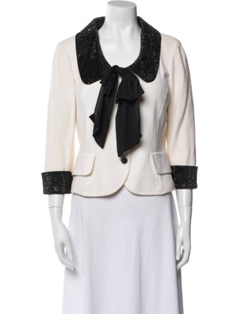 St. John Colorblock Pattern Evening Jacket