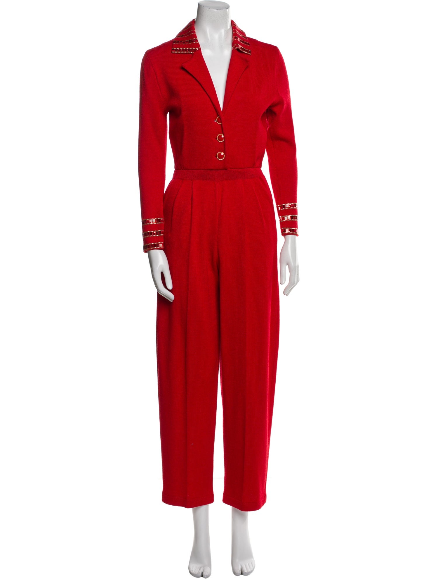 St. John V-Neck Jumpsuit