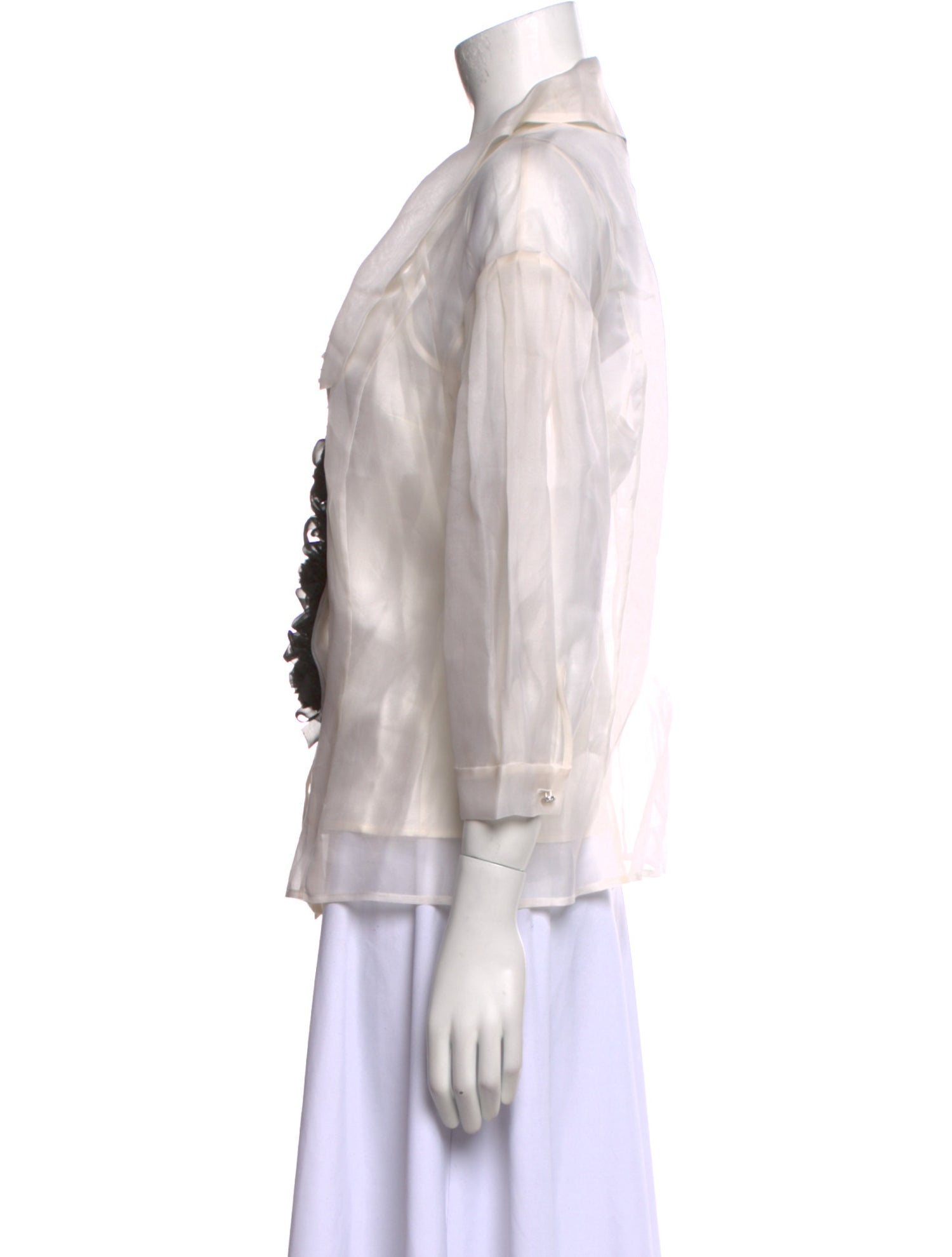 St. John Silk V-Neck Blouse