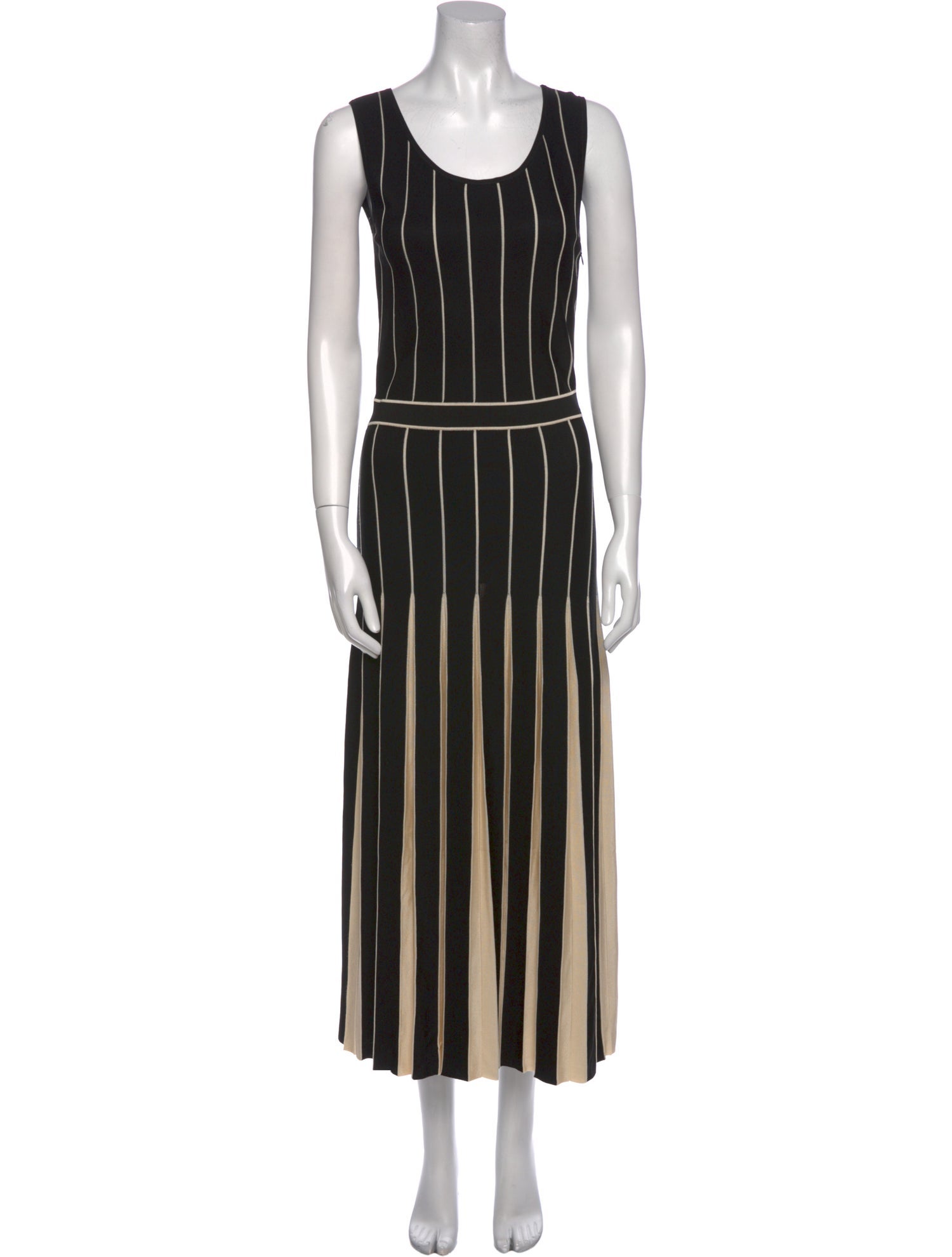 St. John Striped Long Dress