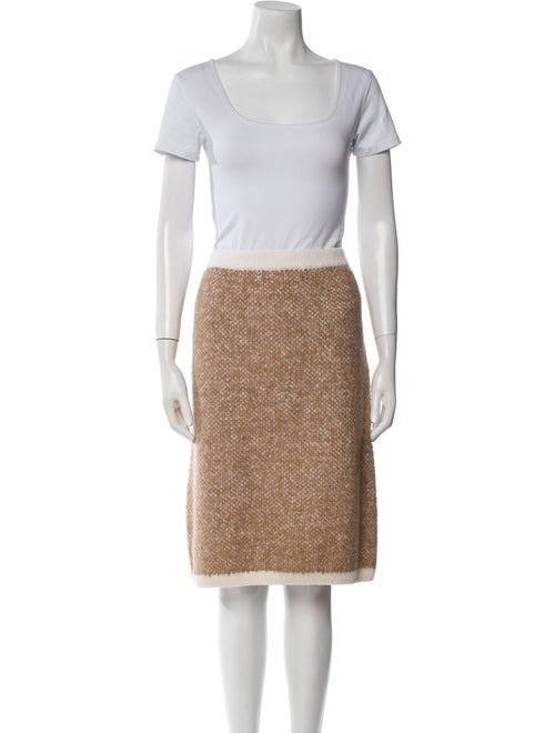 St. John Wool Printed Skirt Set