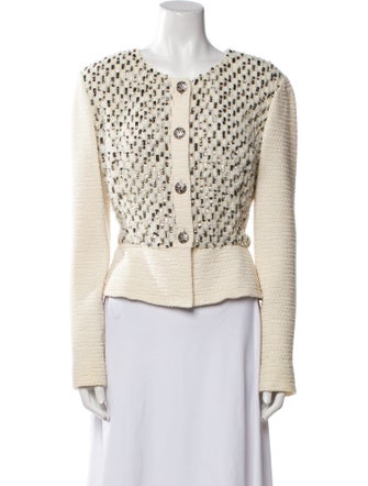 St. John Striped Scoop Neck Sweater