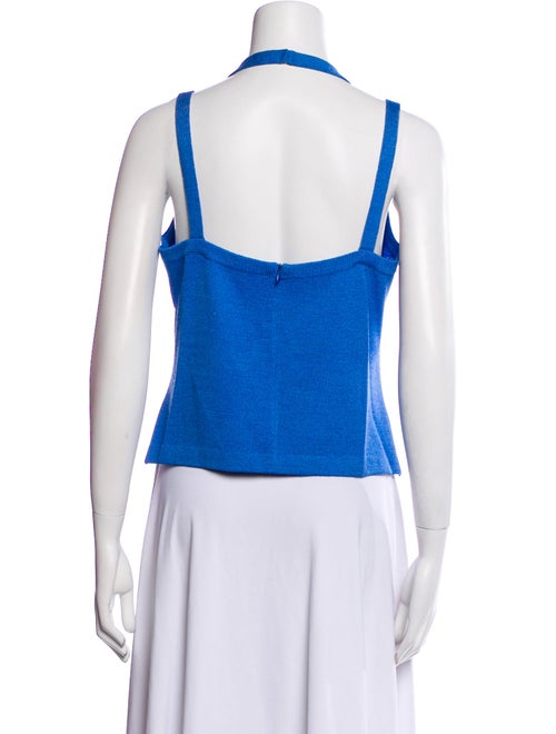 St. John Wool Square Neckline Crop Top