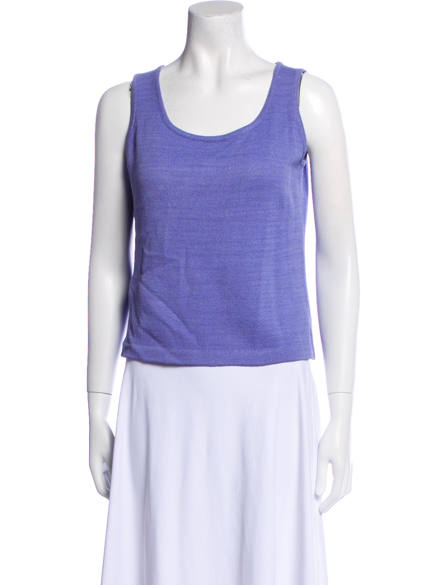 St. John Scoop Neck Sleeveless Top