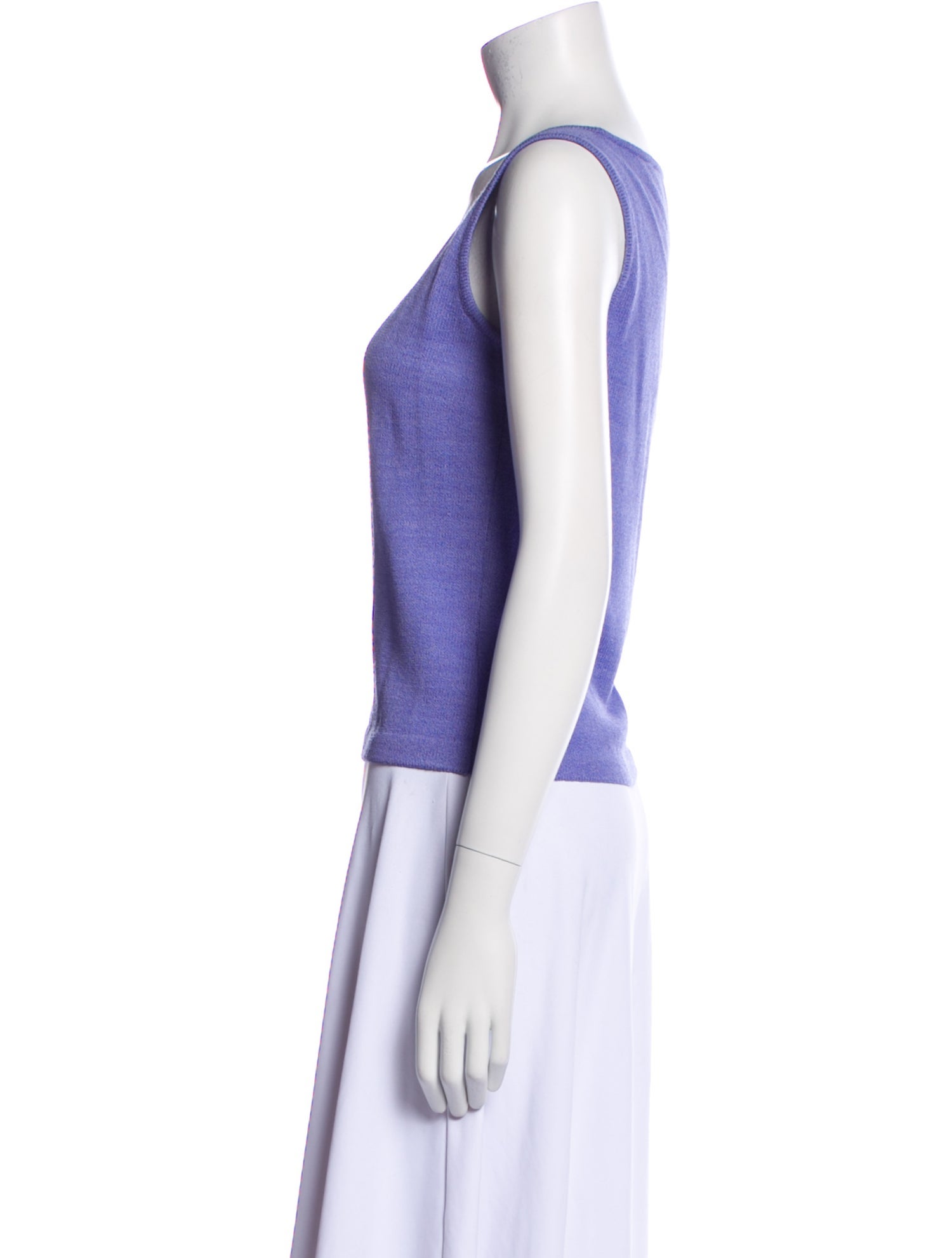 St. John Scoop Neck Sleeveless Top