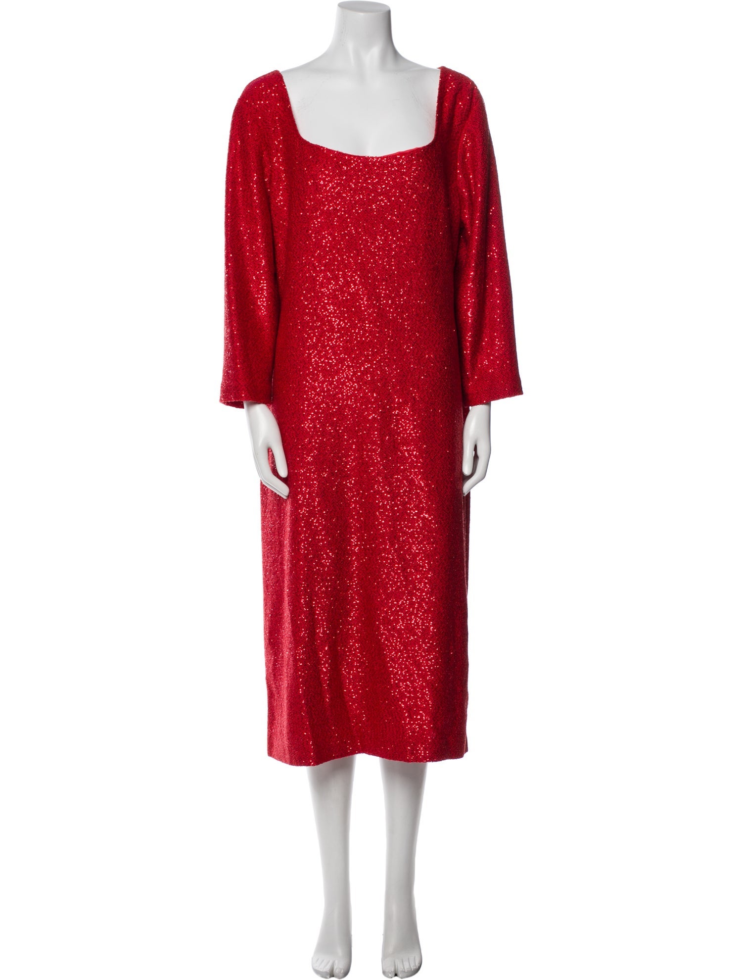 St. John Square Neckline Midi Length Dress w/ Tags