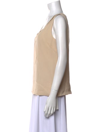 St. John Silk V-Neck Top