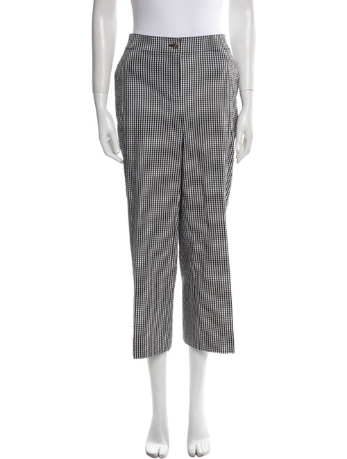 St. John Plaid Print Wide Leg Pants