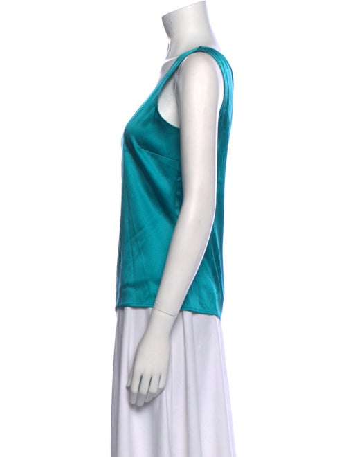 St. John Silk Square Neckline Top