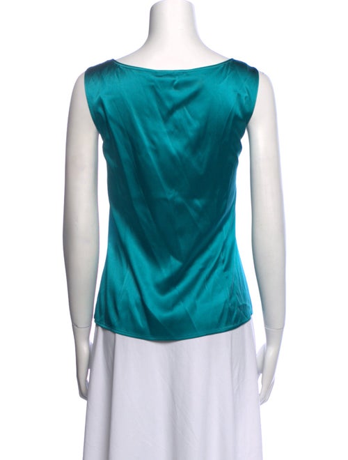 St. John Silk Square Neckline Top