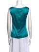 St. John Silk Square Neckline Top