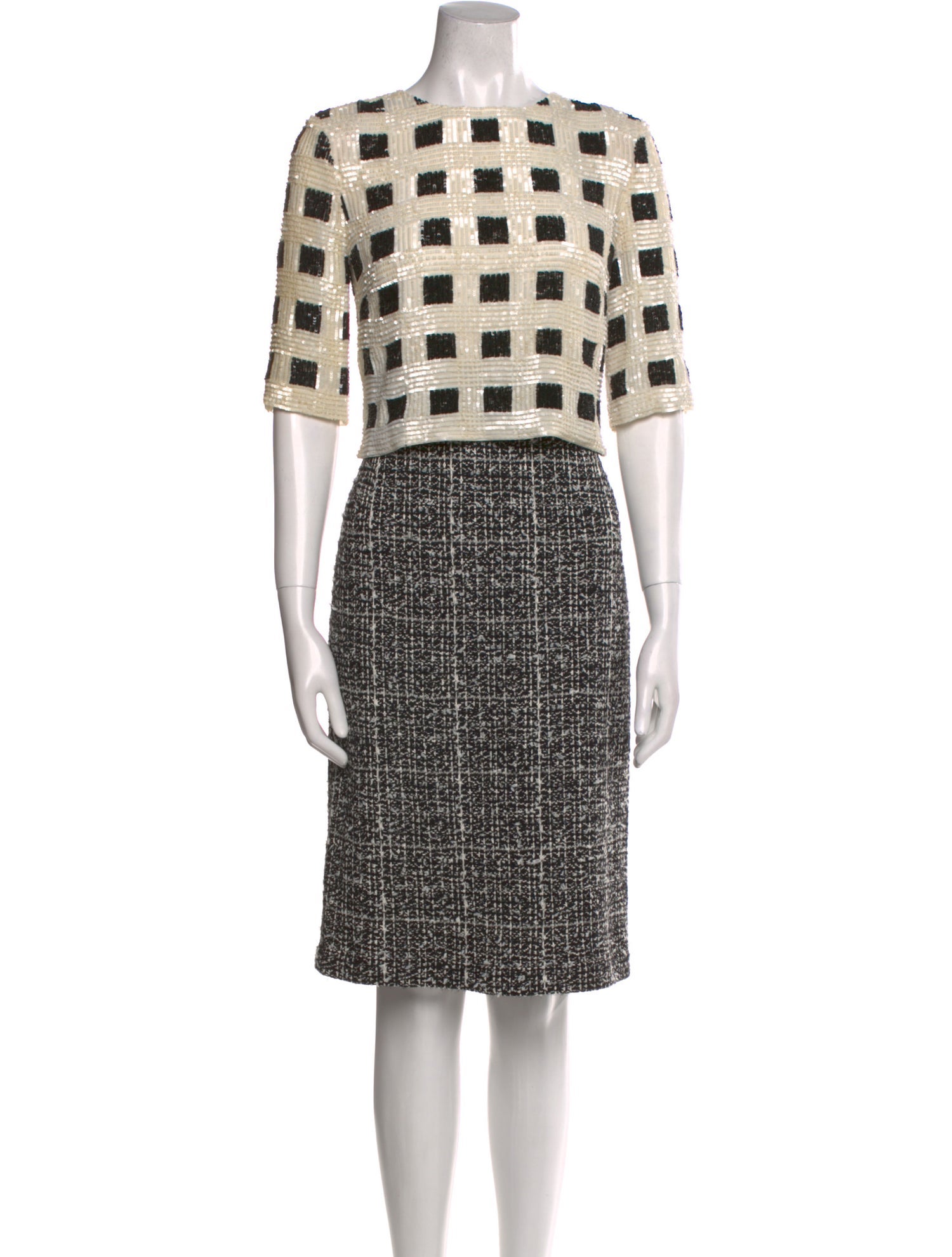 St. John Silk Knee-Length Dress