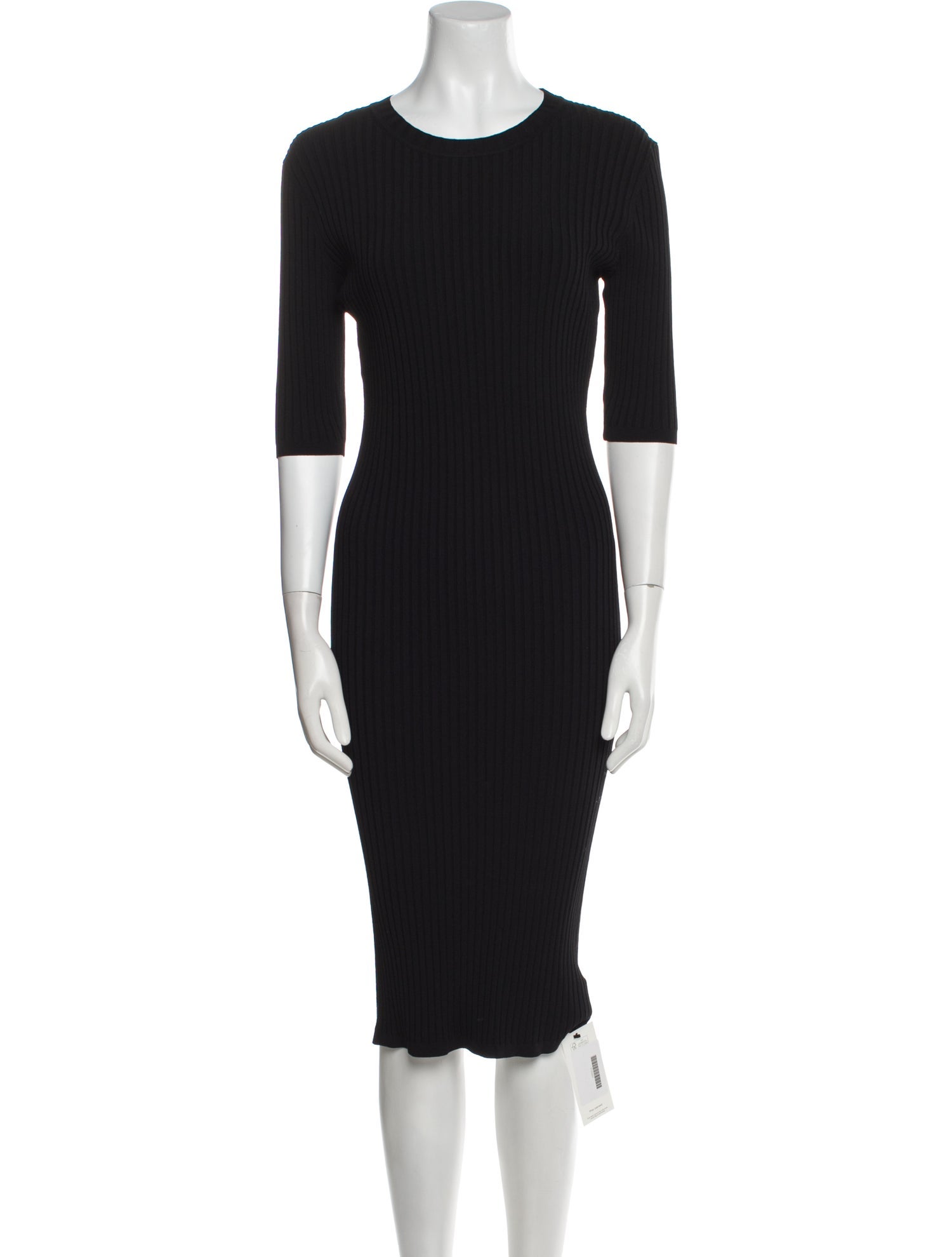 St. John Crew Neck Midi Length Dress