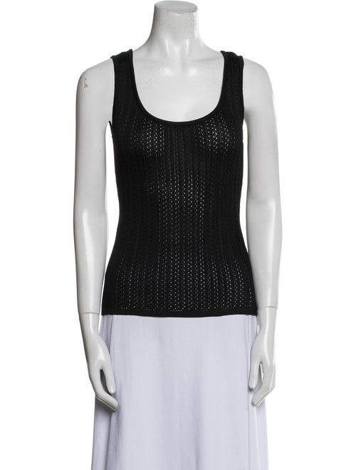 St. John Scoop Neck Sleeveless Top