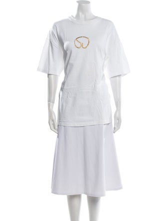 St. John Graphic Print Crew Neck T-Shirt