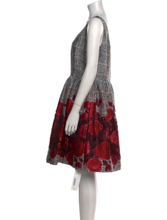 St. John Printed Knee-Length Dress