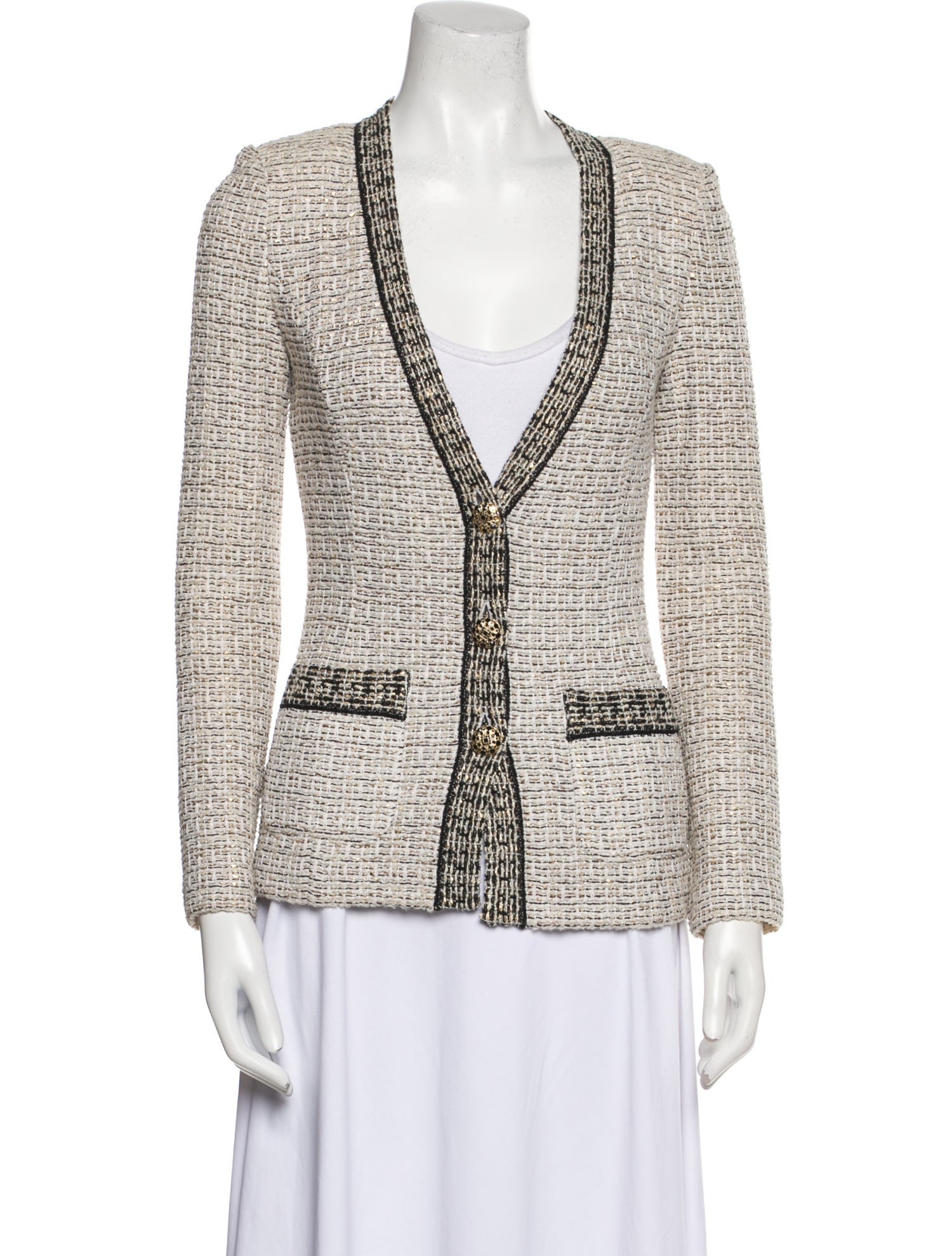 St. John Tweed Pattern Blazer