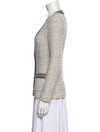 St. John Tweed Pattern Blazer