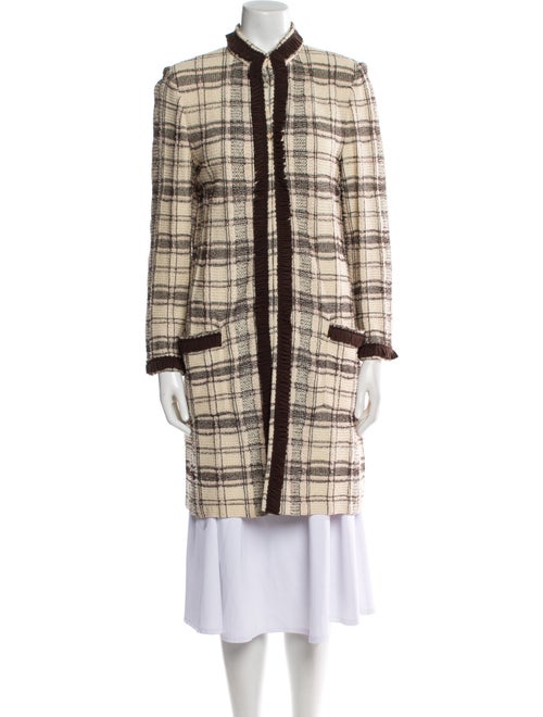 St. John Plaid Print Coat