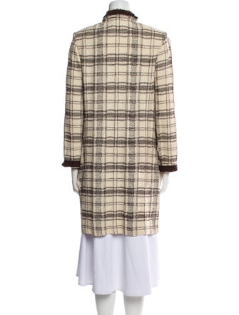St. John Plaid Print Coat